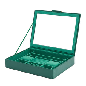 Wolf Sophia Jewellery Box with Window Forest Green 392412