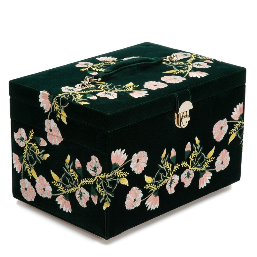 Wolf Zoe Large Jewellery Box Forest Green 393012