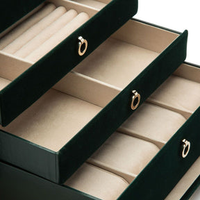 Wolf Zoe Large Jewellery Box Forest Green 393012