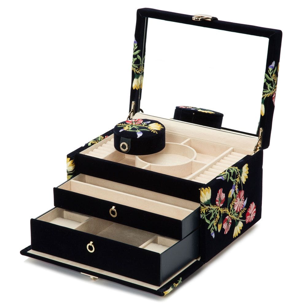 Wolf Zoe Medium Jewellery Box Indigo 393116 – Wallace Bishop