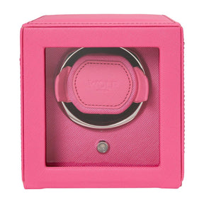 Wolf Cub Single Watch Winder with Cover Pink 461190