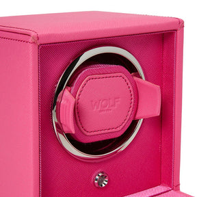 Wolf Cub Single Watch Winder with Cover Pink 461190