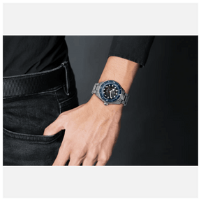 Rado Captain Cook Men's 43mm High-Tech Ceramic Blue & Grey Skeleton Automatic Watch R32128202 - Wallace Bishop