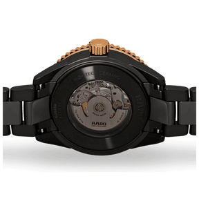 Rado Captain Cook Men's 43mm High-Tech Ceramic Rose Gold & Black Skeleton Automatic Watch R32127162 - Wallace Bishop