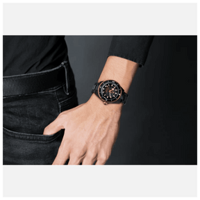 Rado Captain Cook Men's 43mm High-Tech Ceramic Rose Gold & Black Skeleton Automatic Watch R32127162 - Wallace Bishop