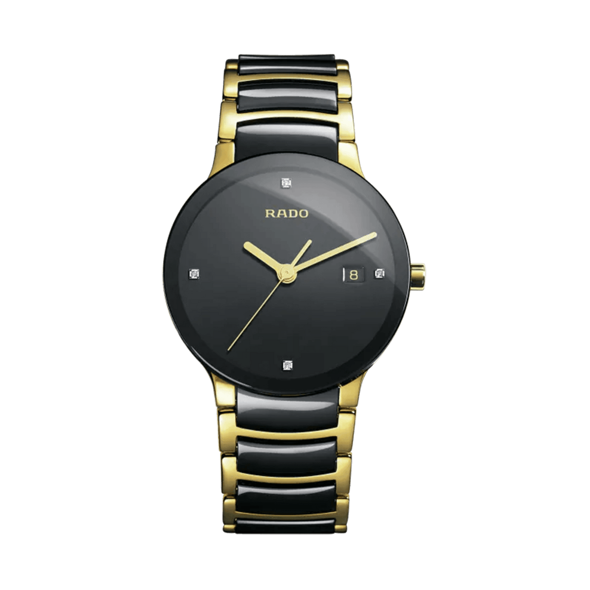 Rado Centrix Men's 38mm Ceramic & Gold Plated Quartz Watch R30929712 - Wallace Bishop