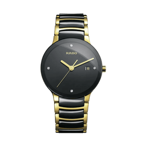 Rado Centrix Men's 38mm Ceramic & Gold Plated Quartz Watch R30929712 - Wallace Bishop