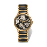 Rado Centrix Men's 38mm Ceramic & Gold Plated Skeleton Automatic Watch R30180162 - Wallace Bishop