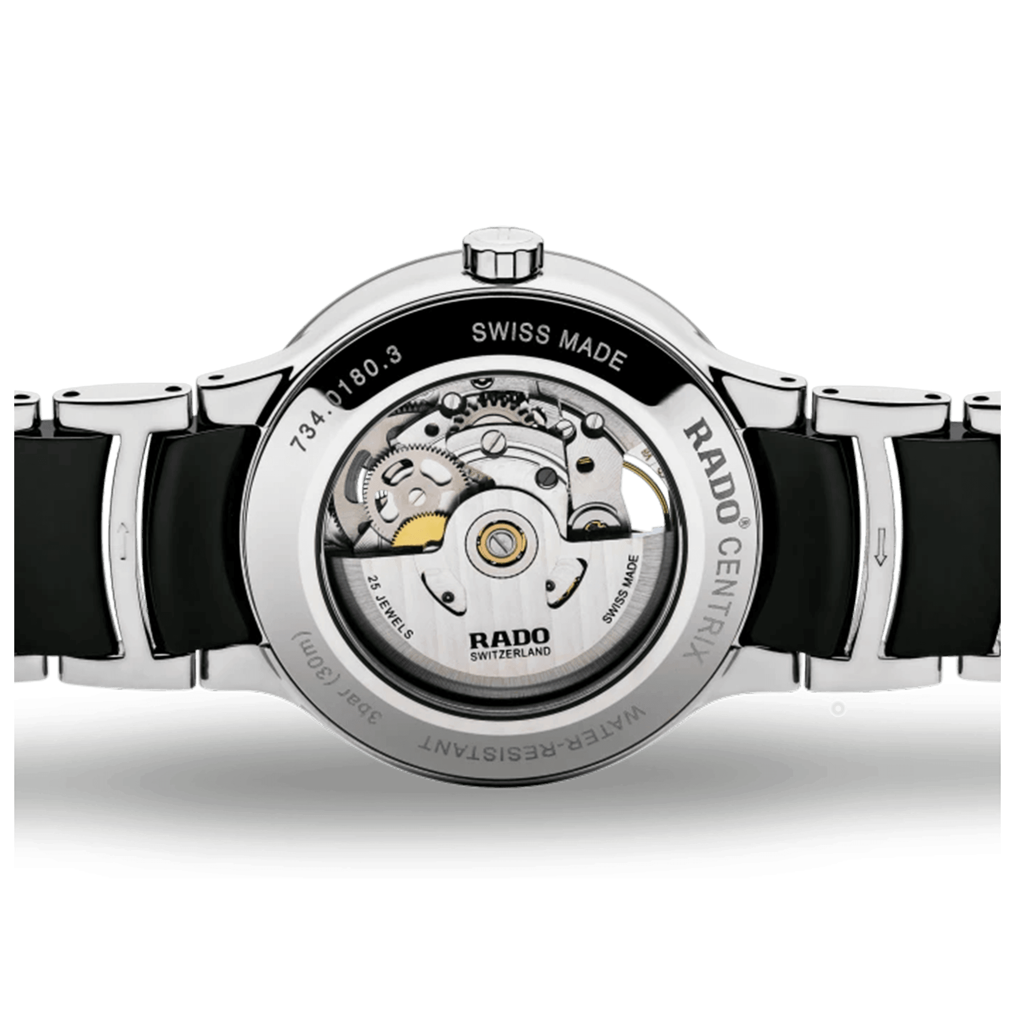 Rado Centrix Men's 38mm Ceramic & Stainless Steel Skeleton Automatic Watch R30178152 - Wallace Bishop