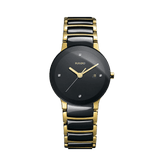 Rado Centrix Women's 28mm Ceramic & Gold Plated Quartz Watch R30930712 - Wallace Bishop