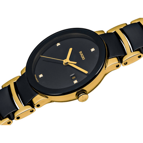 Rado Centrix Women's 28mm Ceramic & Gold Plated Quartz Watch R30930712 - Wallace Bishop