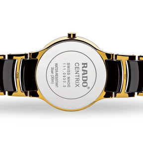 Rado Centrix Women's 28mm Ceramic & Gold Plated Quartz Watch R30930712 - Wallace Bishop