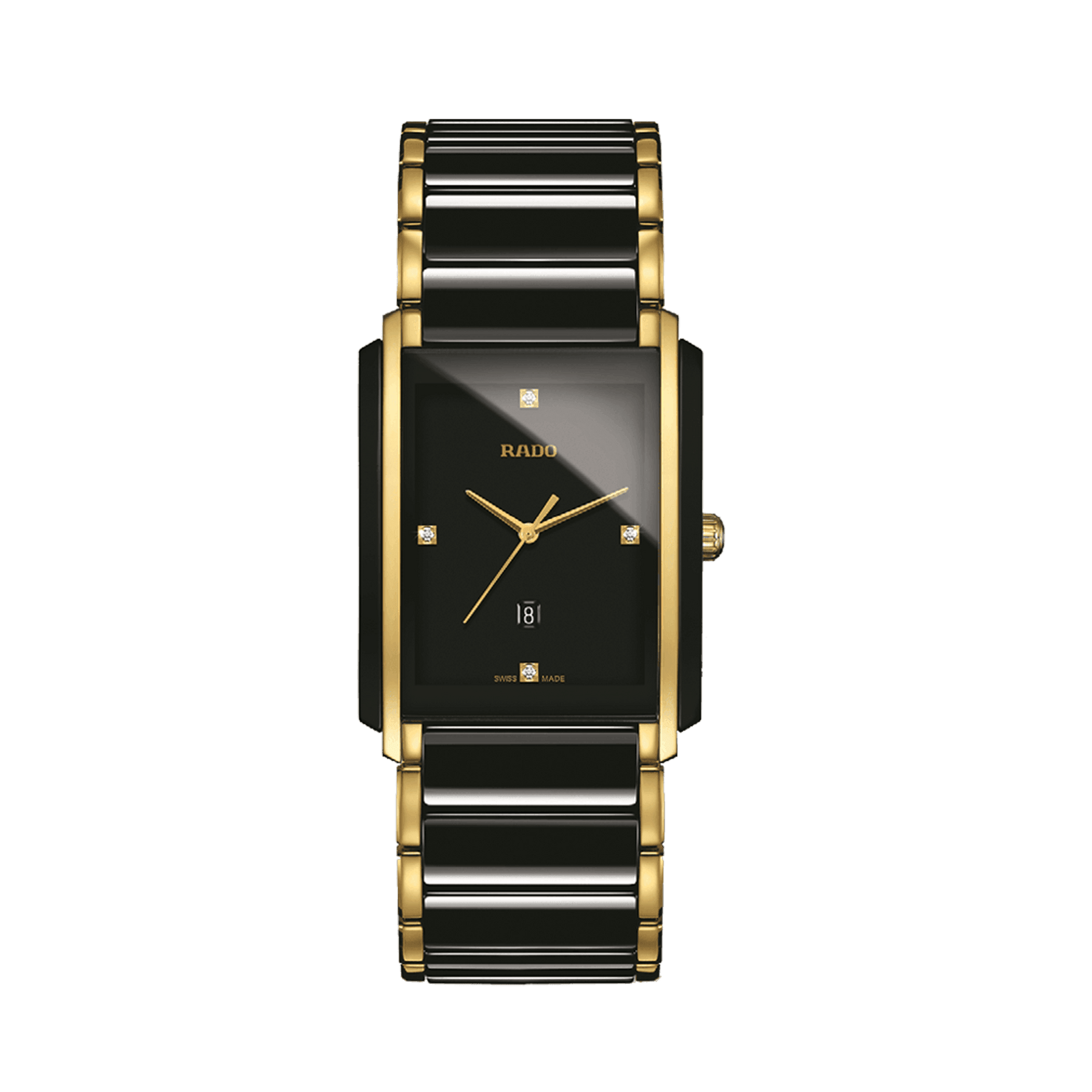 Rado Integral Men's 31mm Ceramic & Gold Plated Quartz Watch R20204712 - Wallace Bishop