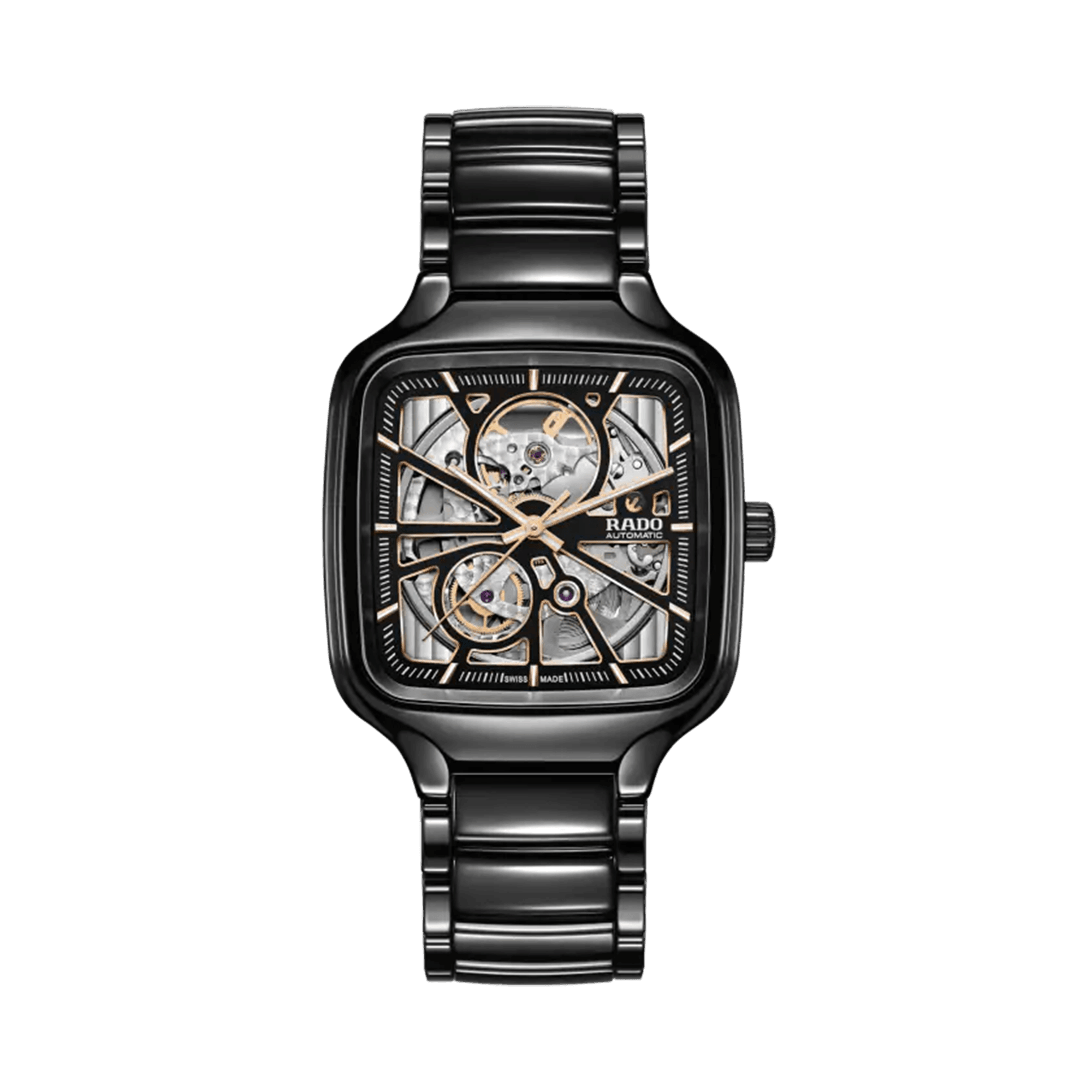 Rado True Square Men's 38mm High-Tech Ceramic Skeleton Automatic Watch R27086162 - Wallace Bishop