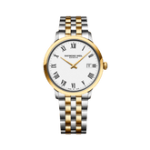 Raymond Weil 39mm Men's Toccata Two-Tone Quartz Dress Watch White Dial 5485-STP-00300 - Wallace Bishop