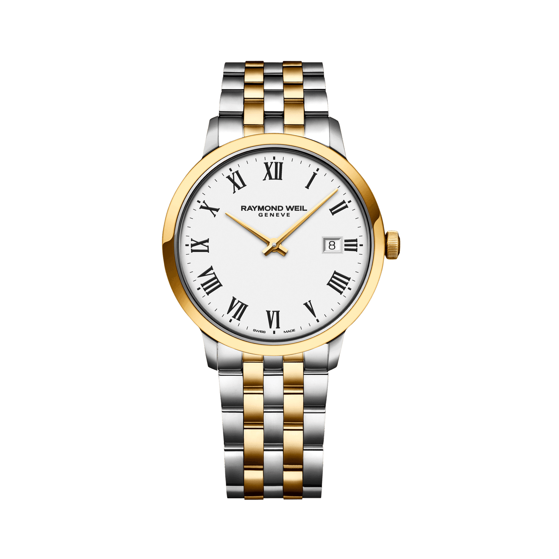 Raymond Weil 39mm Men's Toccata Two-Tone Quartz Dress Watch White Dial 5485-STP-00300 - Wallace Bishop