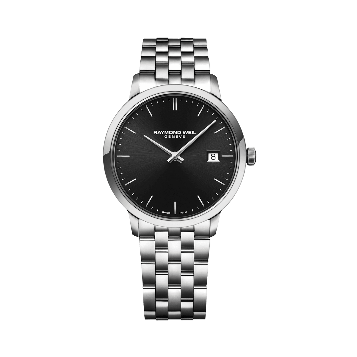 Raymond Weil 39mm Toccata Classic Steel Black Dial Men's Watch 5485-ST-20001 - Wallace Bishop