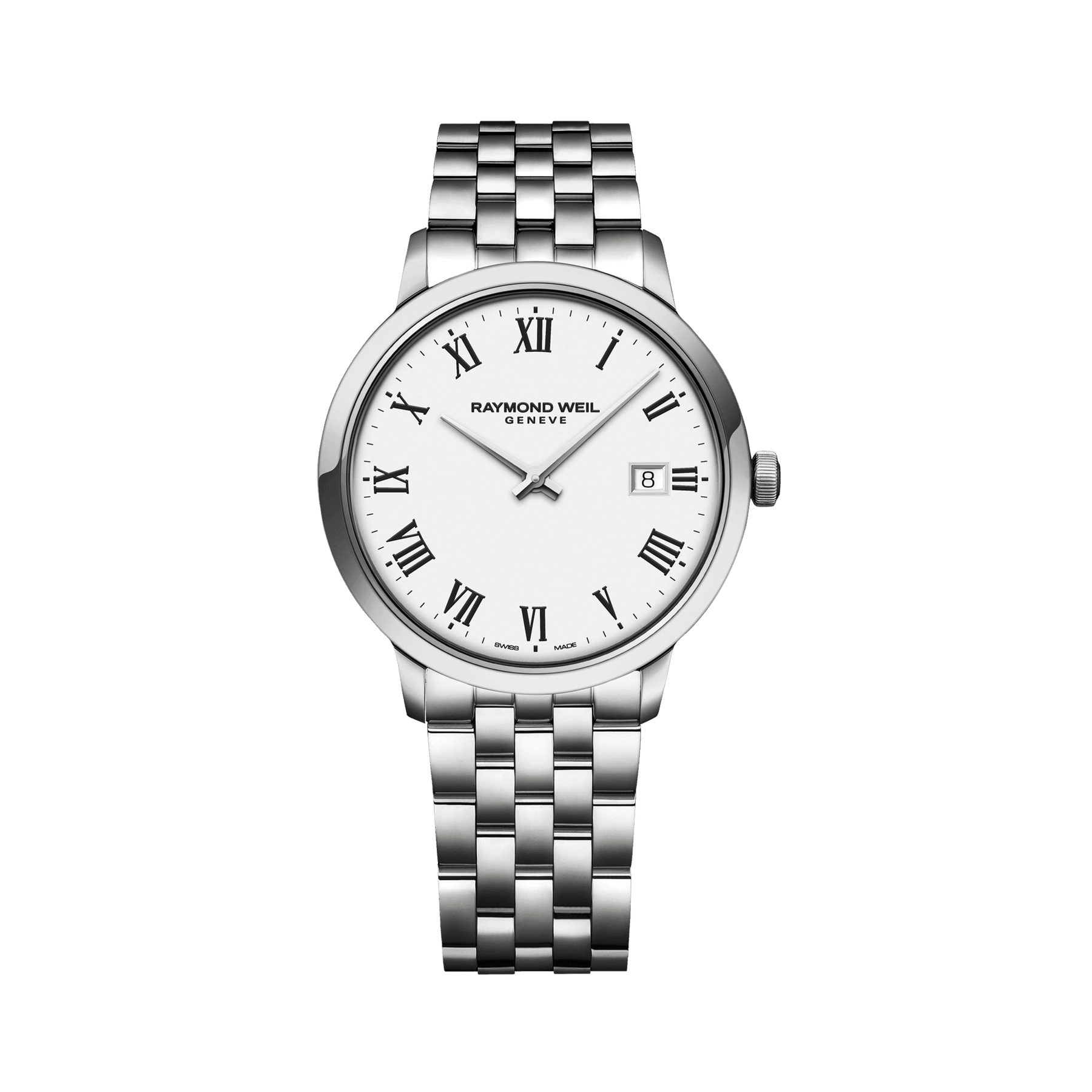 Raymond Weil Men s 39mm Toccata Stainless Steel Quartz Dress Watch Silver Dial 5485 ST 00300
