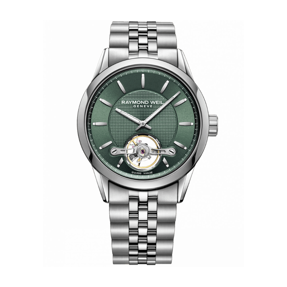 Raymond Weil Men's Freelancer Stainless Steel Automatic Sport Watch Green Dial 2780-ST-52001 - Wallace Bishop