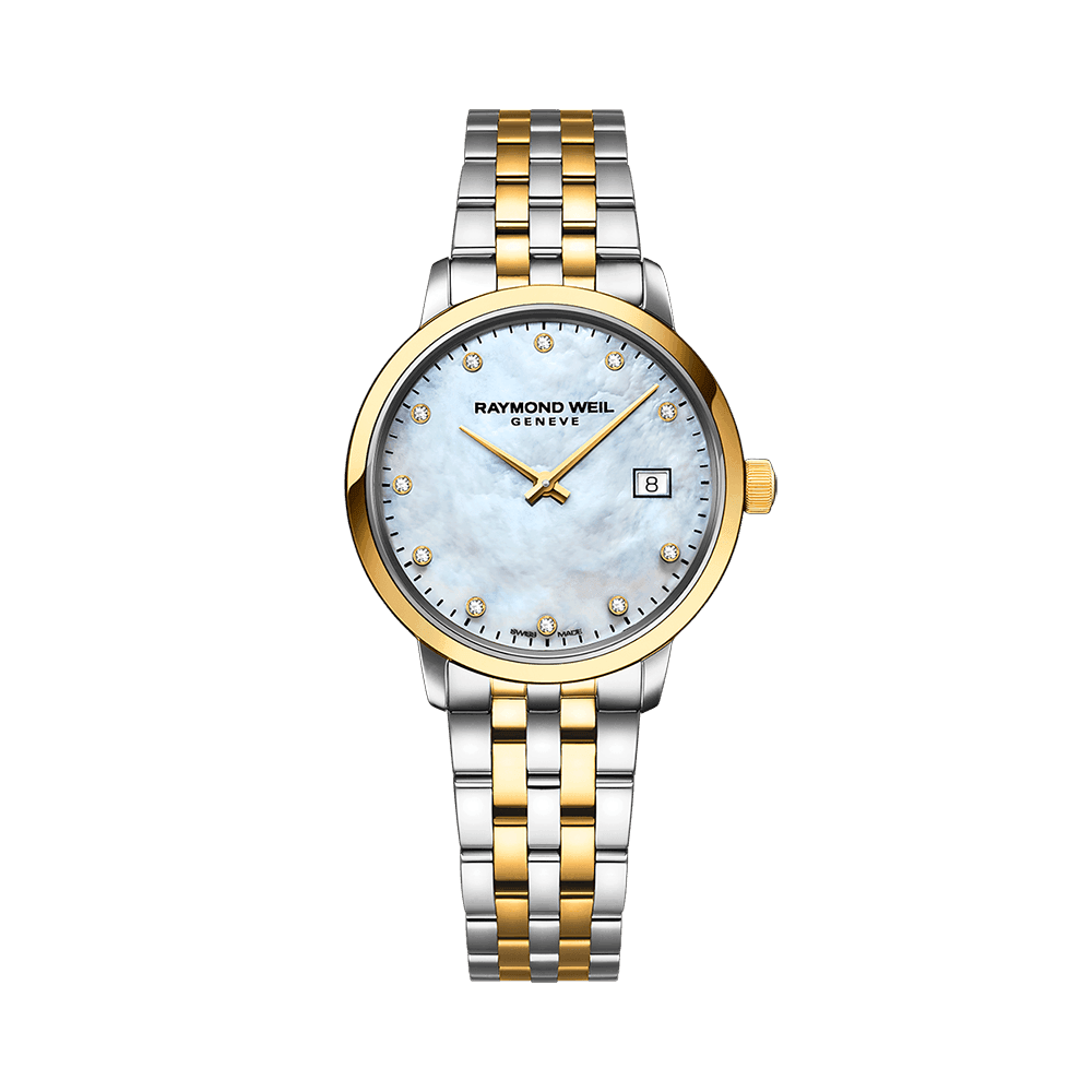 Raymond Weil Toccata Ladies Quartz Two-tone Gold 11 Diamond Watch 29mm 5985-STP-97081 - Wallace Bishop