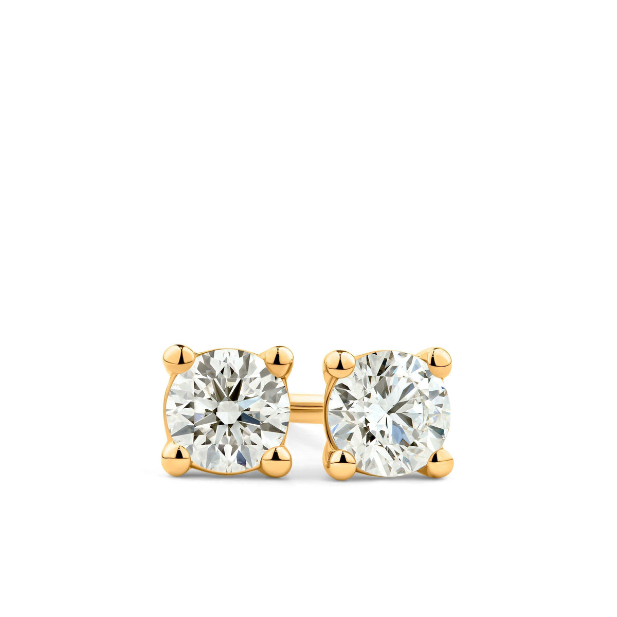 Rendition 0.30ct TW Diamond Solitaire Earrings in 9ct Yellow Gold - Wallace Bishop
