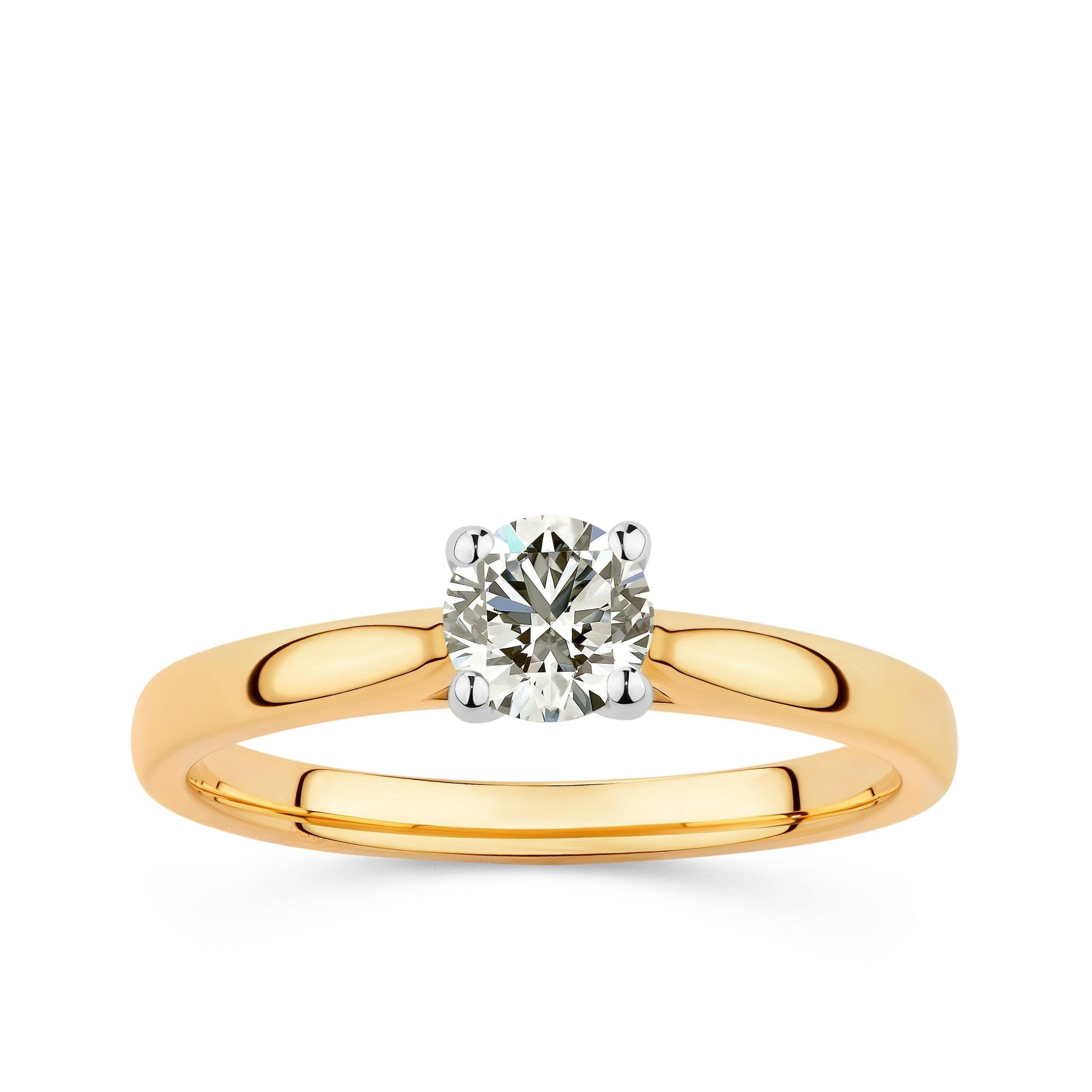Rendition 0.50ct TW Diamond Solitaire Ring in 9ct Yellow & White Gold - Wallace Bishop