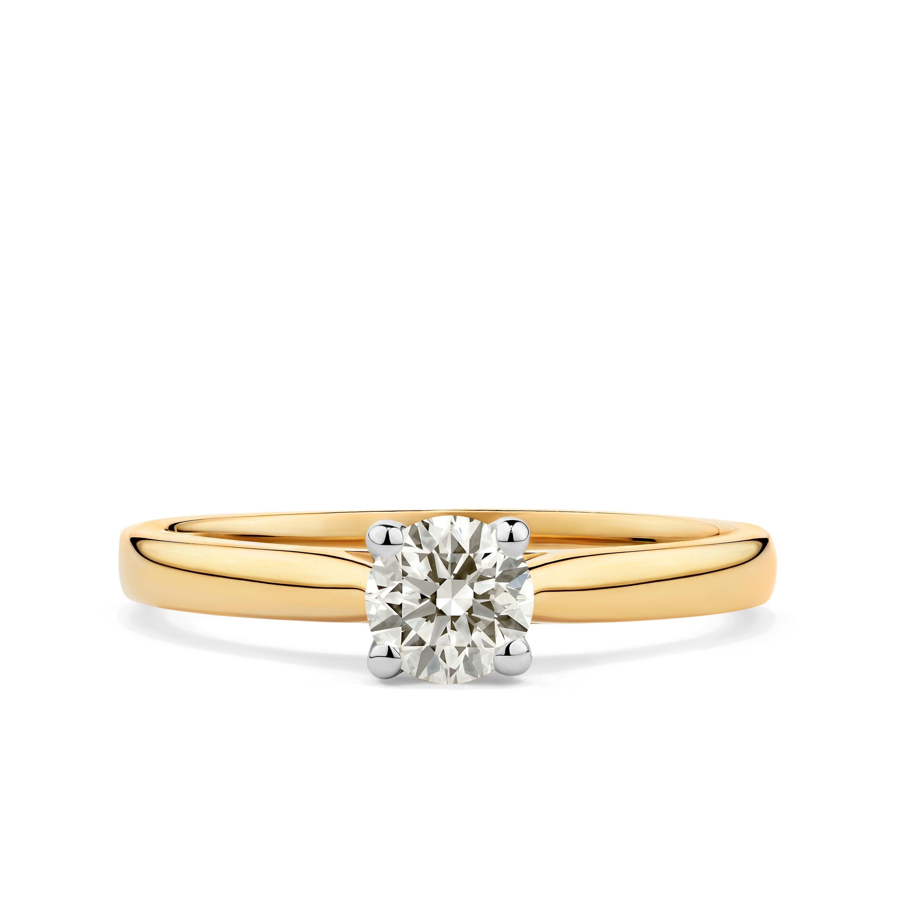 Rendition 0.50ct TW Diamond Solitaire Ring in 9ct Yellow & White Gold - Wallace Bishop