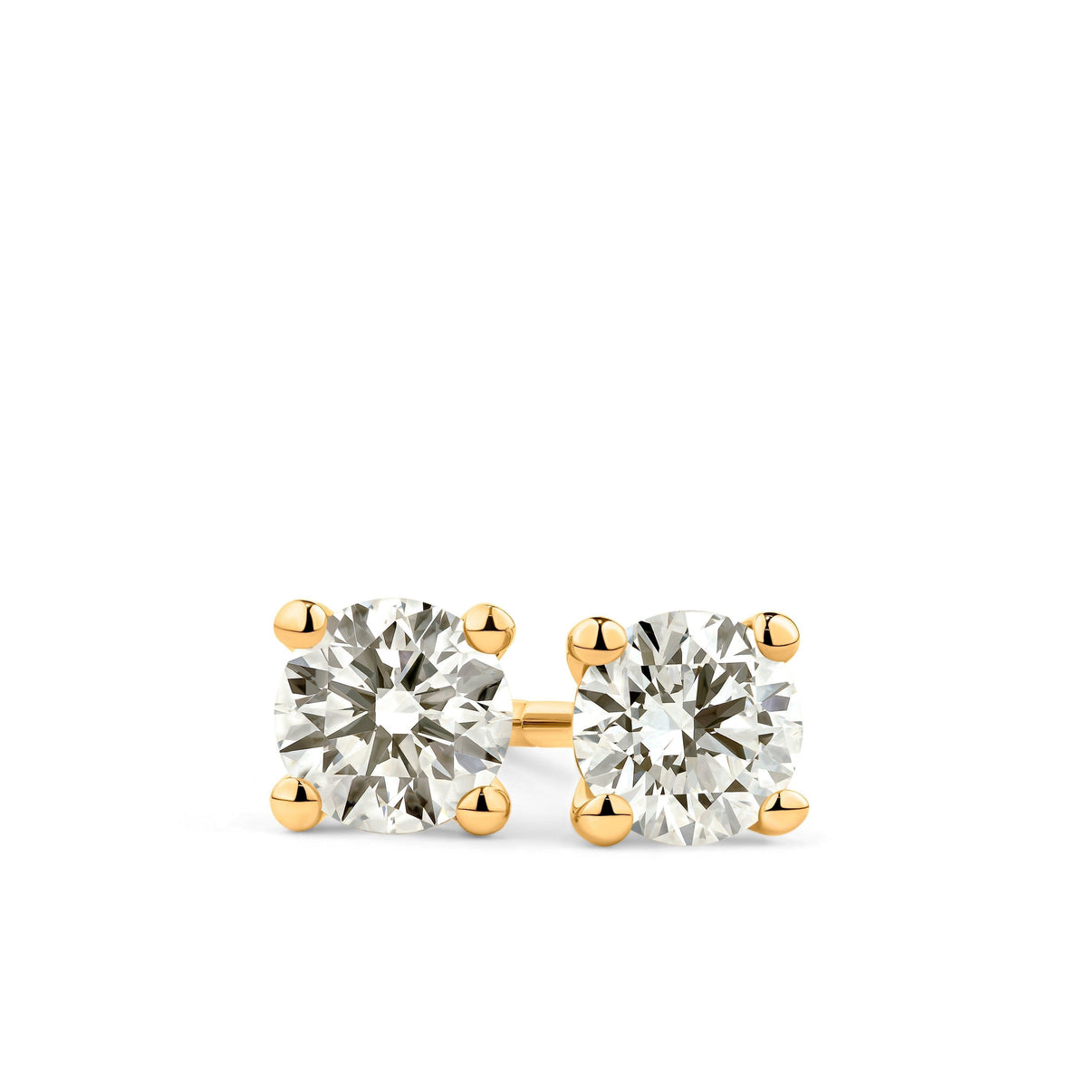 Rendition Solitaire Earrings set in 9ct Yellow Gold - Wallace Bishop