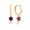 Rhodolite Garnet & Diamond Drop Earrings in 9ct Yellow Gold - Wallace Bishop