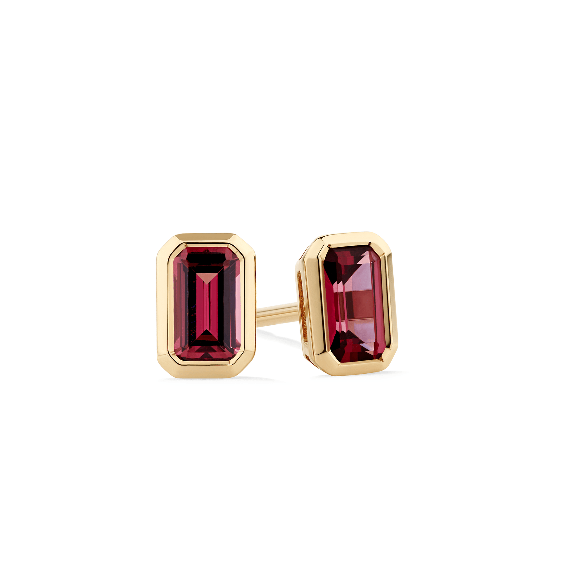 Emerald cut 2025 garnet earrings