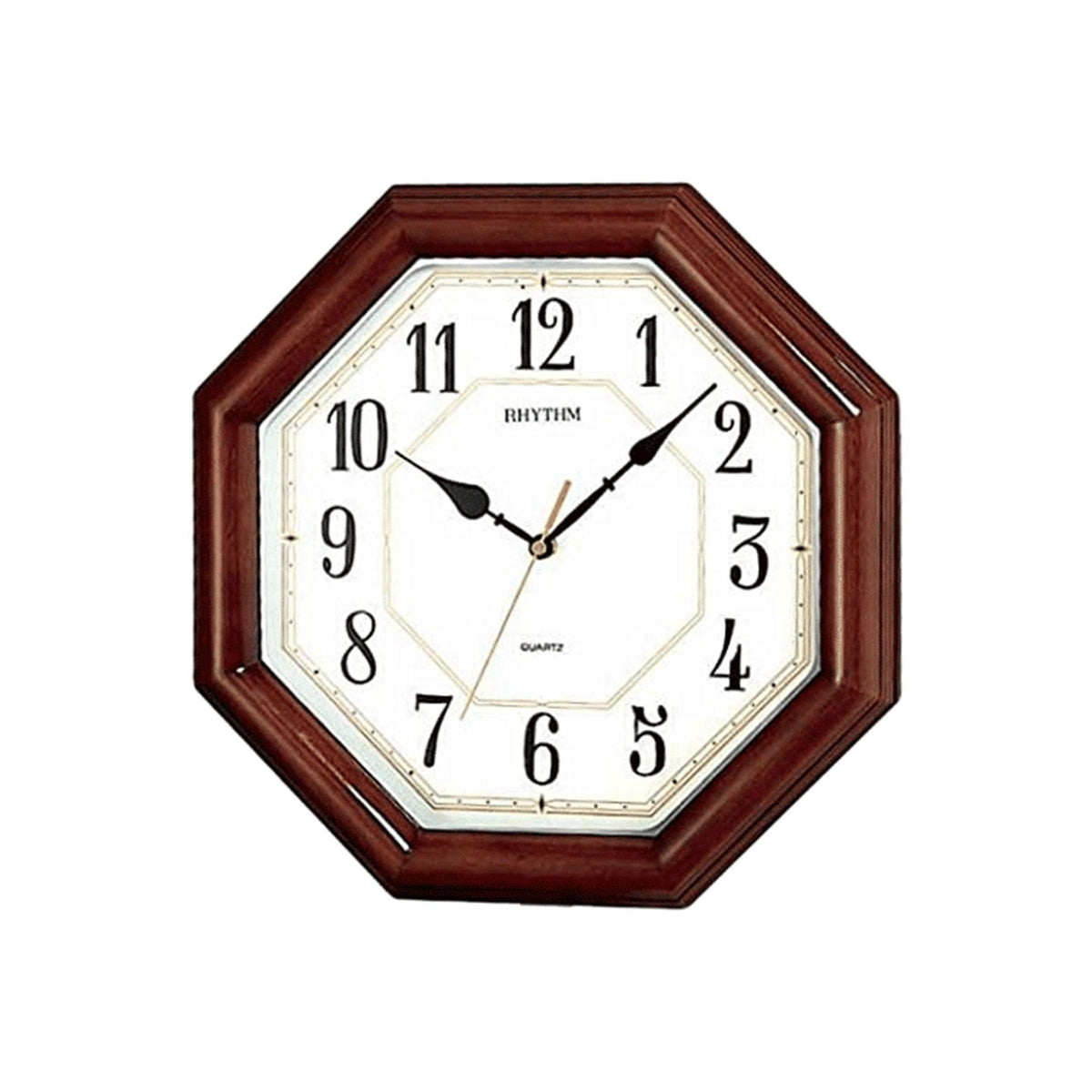 Rhythm Arabic Timber Quartz Wall Clock CMG912NR06 - Wallace Bishop