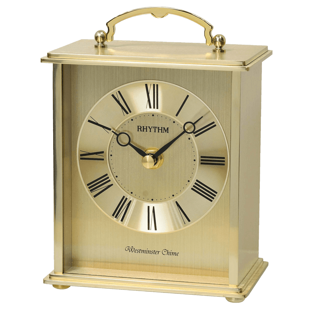 Rhythm Clock Gold Plated Quartz Table Clock CRH254NR18 - Wallace Bishop