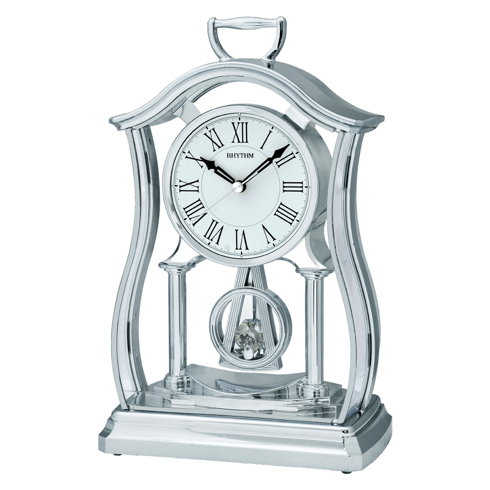 Rhythm Clock Resin Quartz Table Clock Watch White Dial - Wallace Bishop