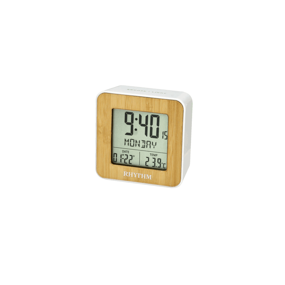 Rhythm Digital Alarm Quartz Clock LCT085NR03 - Wallace Bishop