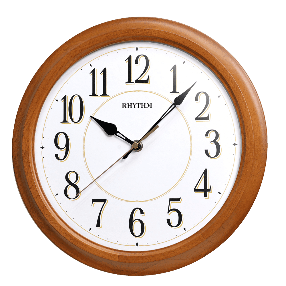 Rhythm Timber Quartz Wall Clock CMG131NR07 - Wallace Bishop