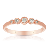 Round Brilliant Cut Bezel Set Ring in 9ct Rose Gold - Wallace Bishop