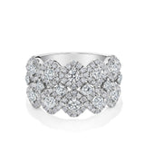 Round Brilliant Cut Diamond Clustered Ring in 18ct White Gold - Wallace Bishop