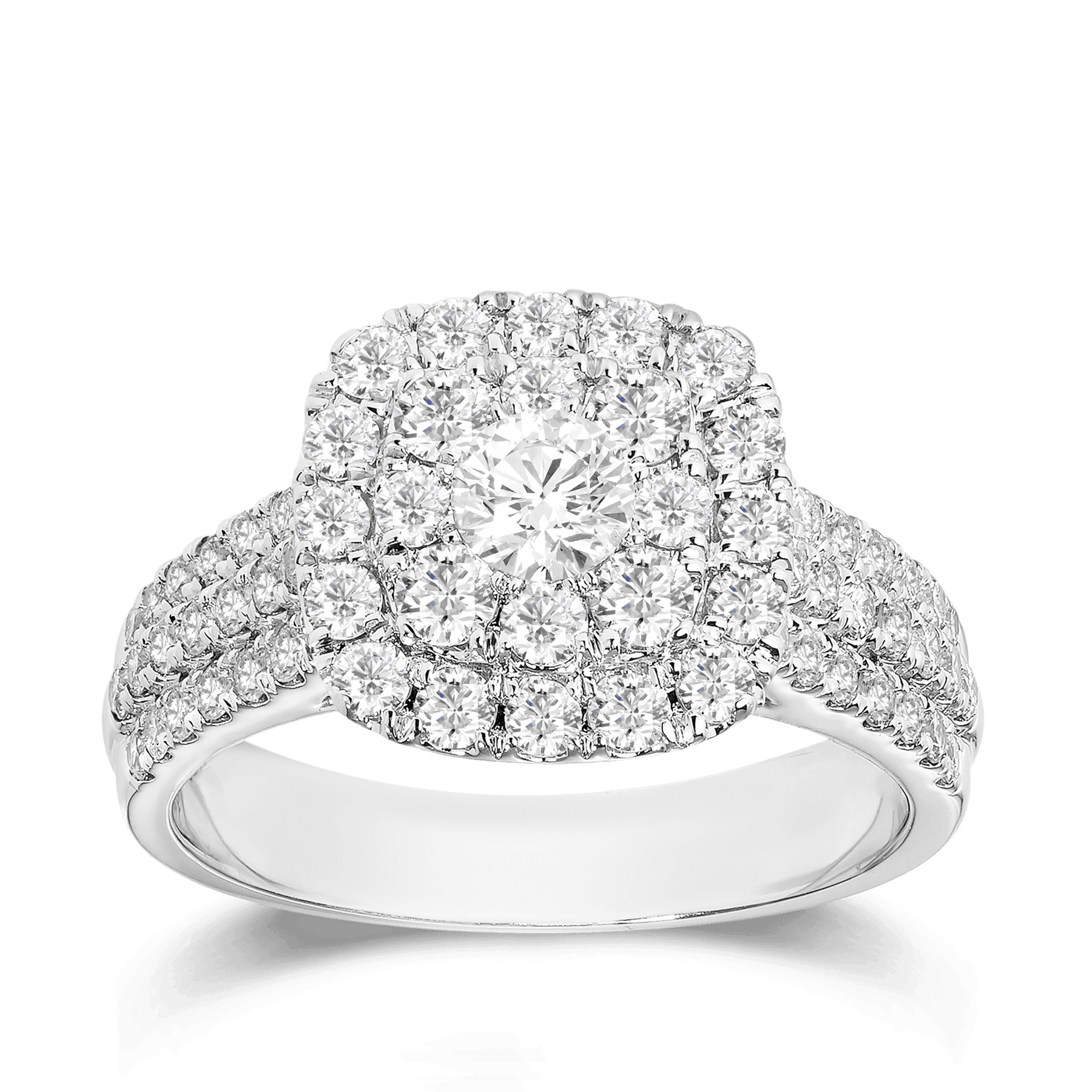 9ct white hot sale gold halo ring