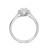 Round Brilliant Cut Diamond Engagement Ring in 18ct White Gold TDW 0.772 - Wallace Bishop