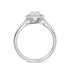 Round Brilliant Cut Diamond Engagement Ring in 18ct White Gold TDW 0.772 - Wallace Bishop