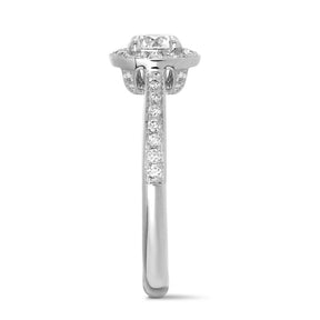 Round Brilliant Cut Diamond Engagement Ring in 18ct White Gold TDW 0.772 - Wallace Bishop