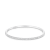 Round Brilliant Cut Diamond Oval Bangle in 9ct White Gold - Wallace Bishop