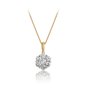Round Brilliant Cut Diamond Pendant in 9ct Yellow Gold - Wallace Bishop