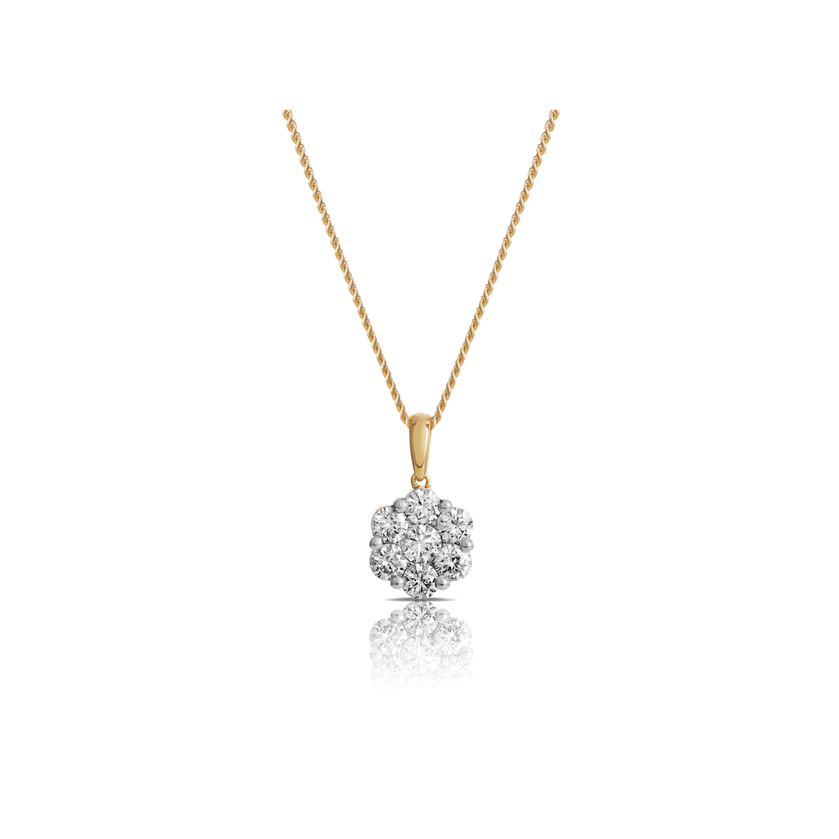 Round Brilliant Cut Diamond Pendant in 9ct Yellow Gold - Wallace Bishop