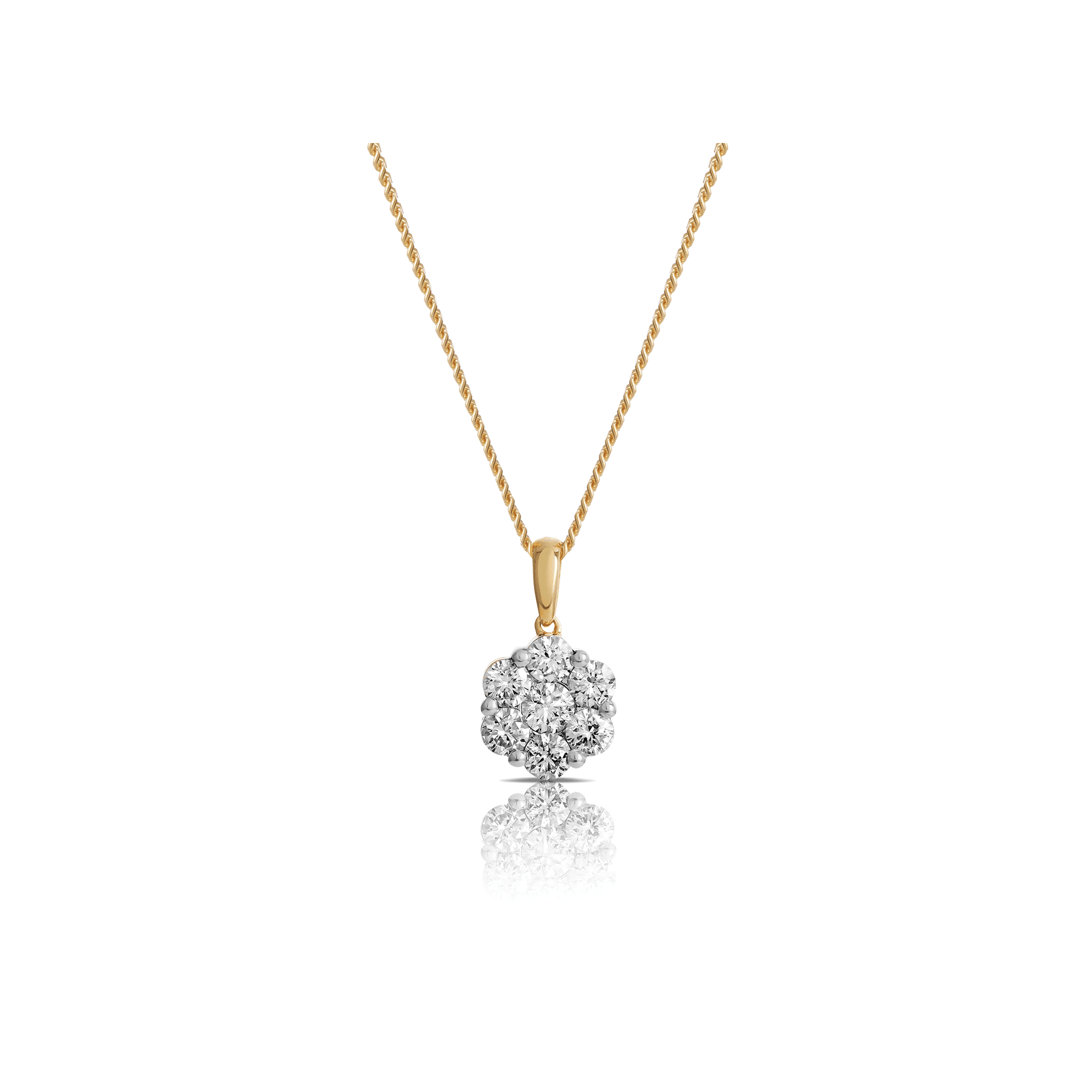 Round Brilliant Cut Diamond Pendant in 9ct Yellow Gold - Wallace Bishop