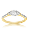 0.50ct TW Diamond Three Stone Engagement Ring in 9ct Yellow & White Gold - Wallace Bishop
