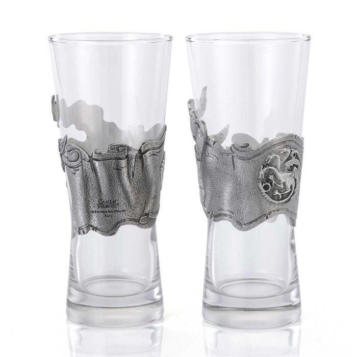 Royal Selangor Game of Thrones Ice and Fire Pilsner Glass Pair 0125005 - Wallace Bishop