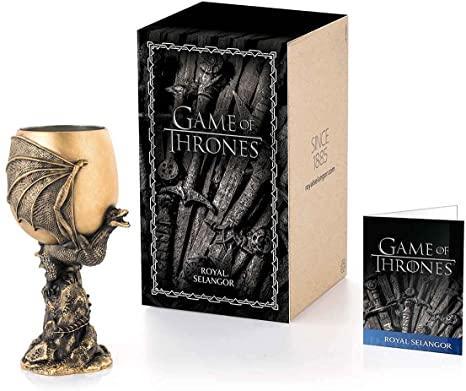 Royal Selangor Game of Thrones Limited Edition Pewter Gilt Dragon Goblet 0125003E - Wallace Bishop