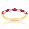 Ruby and Diamond Band in 9ct Yellow Gold - Wallace Bishop