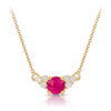 Ruby & Diamond Necklace set in 9ct Yellow Gold - Wallace Bishop